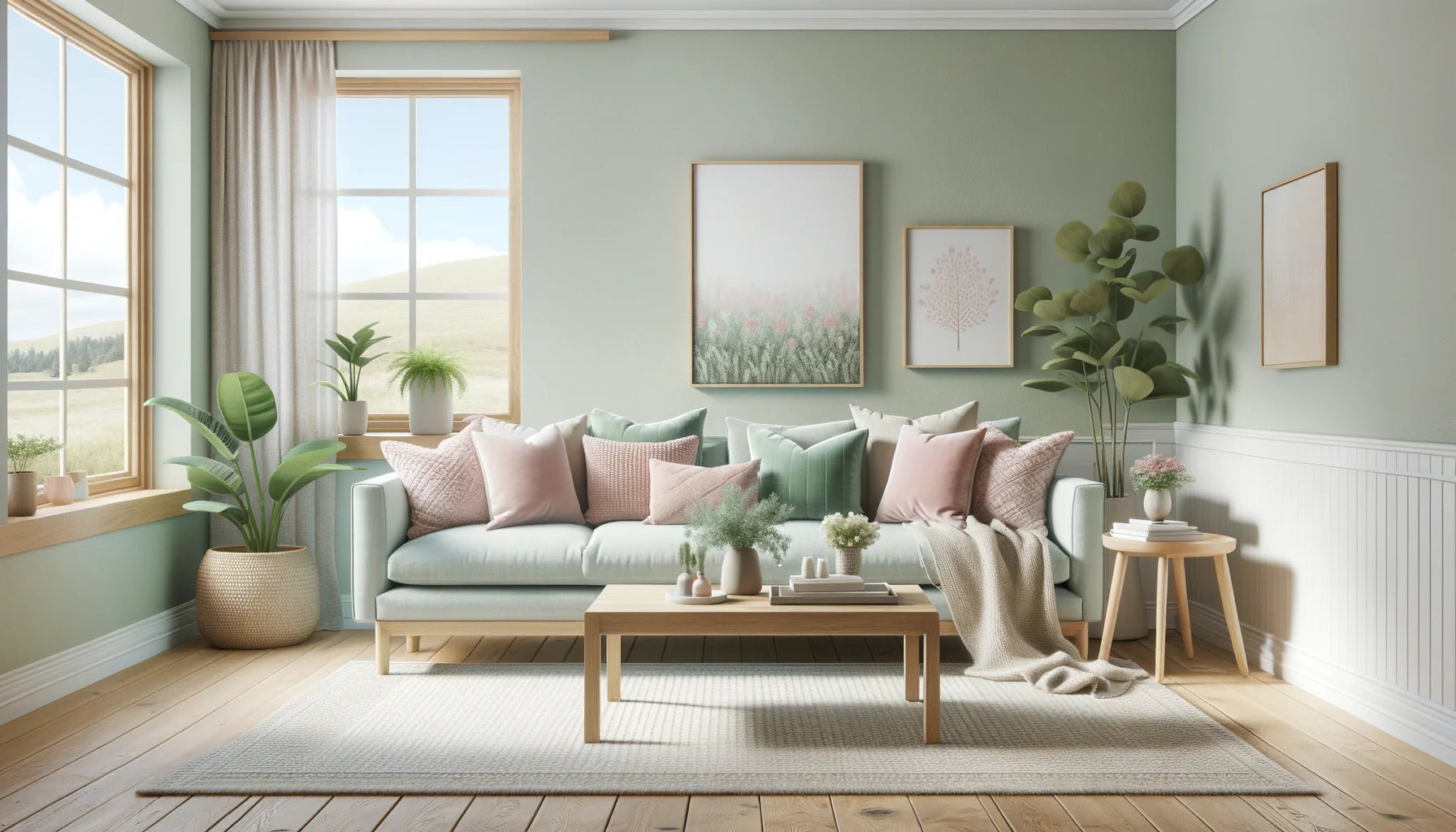 Gezellige Scandinavische woonkamer inrichting