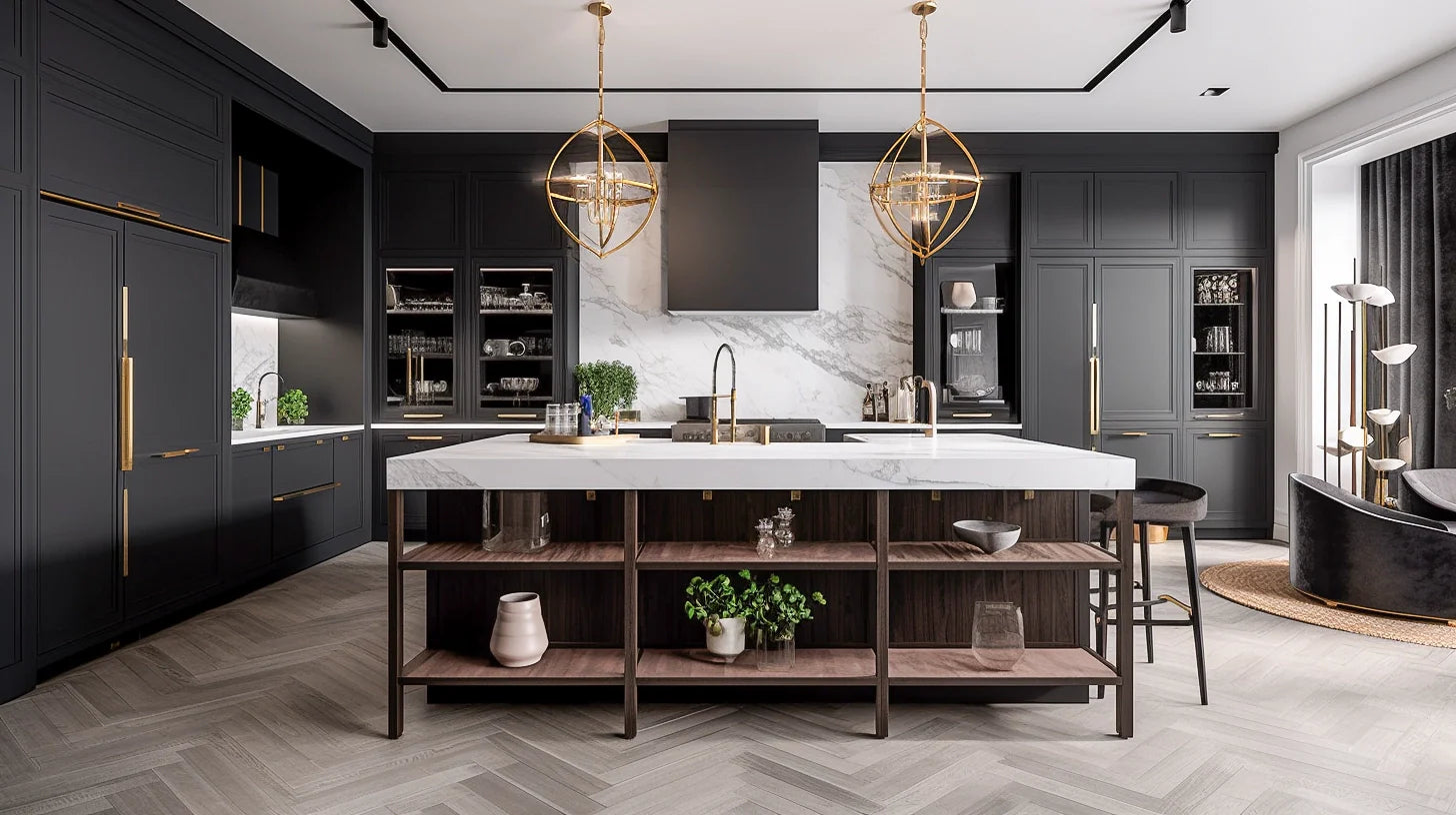 Klassiek modern interieur in keuken