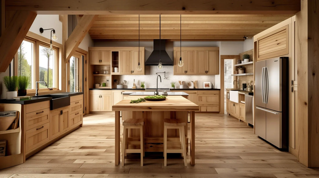 Landelijk industrieel interieur in keuken
