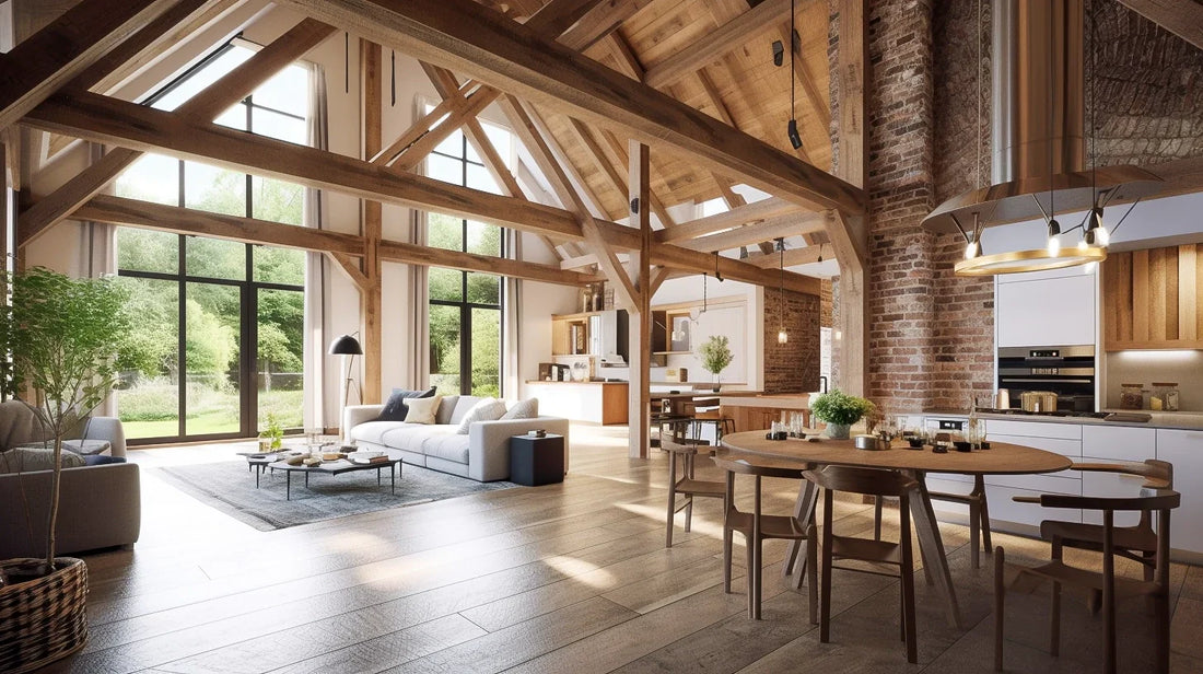 Interieur met tegels passend bij landelijk interieur kleuren