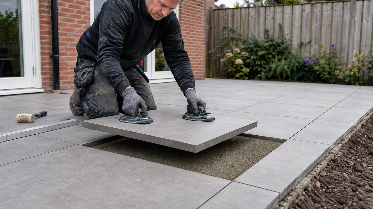 Keramische tegels 3 cm dik leggen