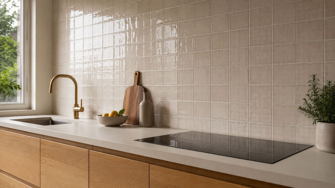Keukentegels inspiratie: vloer, wand, kleur en formaat in een realistische keukentoepassing