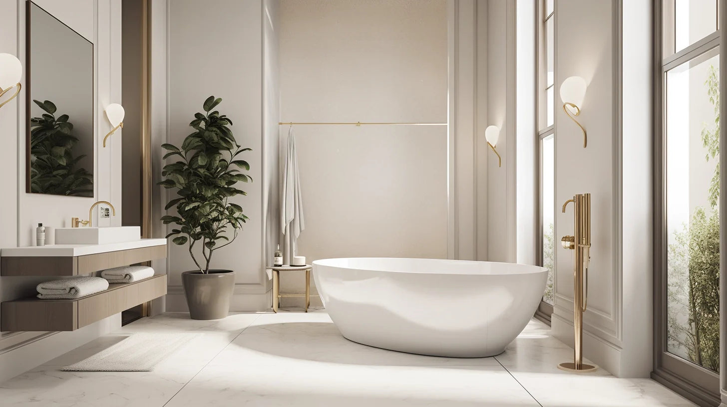 Modern chique interior voorbeeld badkamer