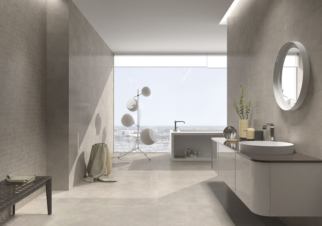 taupe tegels badkamer