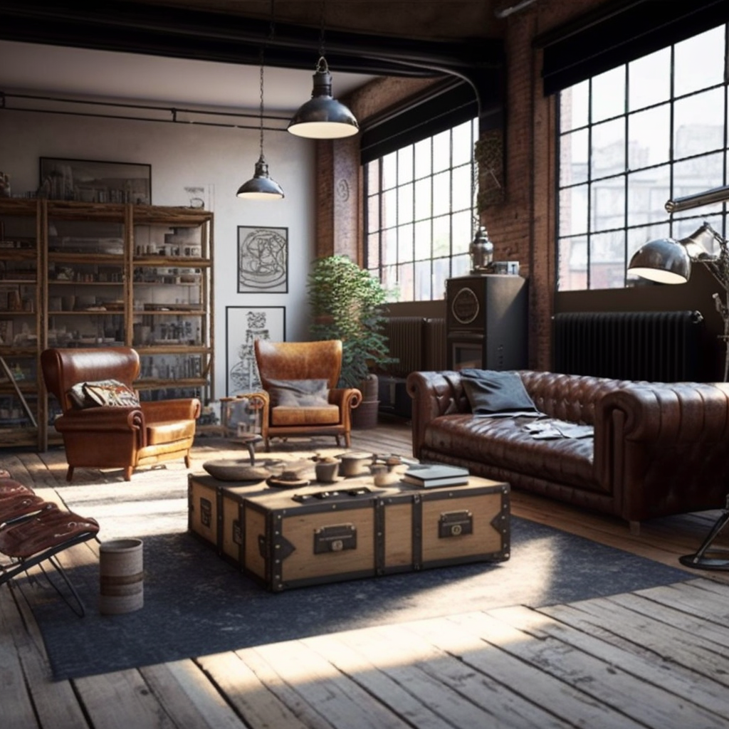 woonkamer inspiratie industrieel