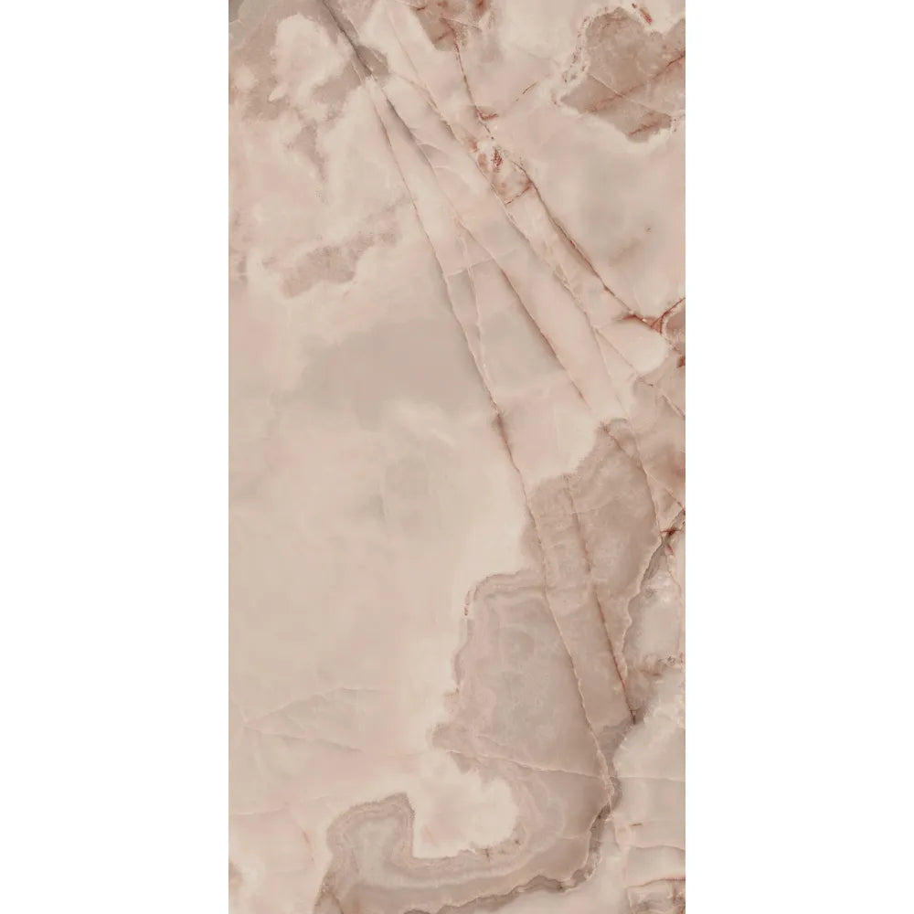 Marmerlook – Vloertegel – Roze – 120x240cm – Gepolijst – F52RERO