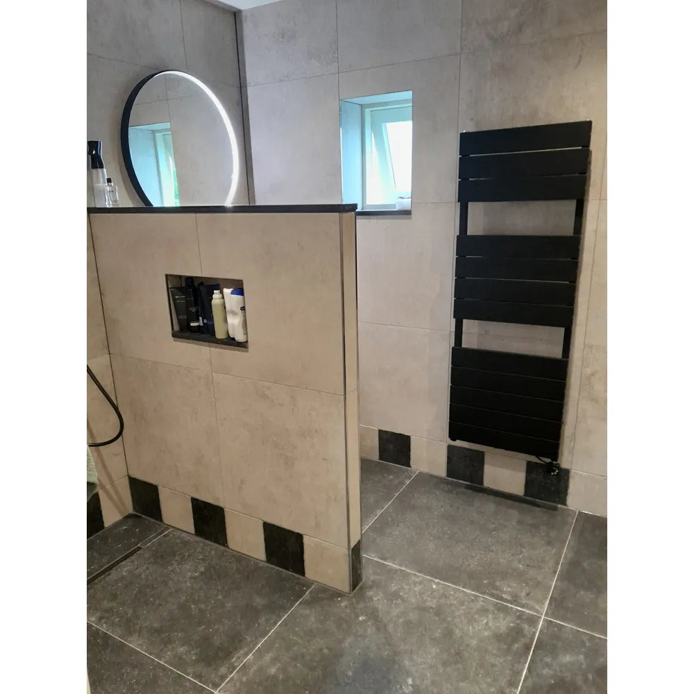 Natuursteenlook - Vloertegel - Antraciet - 80x80cm - Mat - I40SPTN