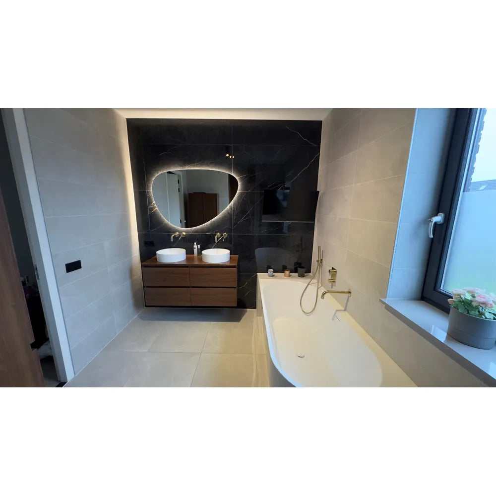 Natuursteenlook - Vloertegel - Grijswit - 30x60cm - Mat - R85SLIC