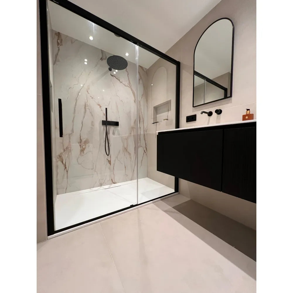 Marmerlook - Vloertegel - Creme - 120x280cm - Gepolijst - F25SEAW