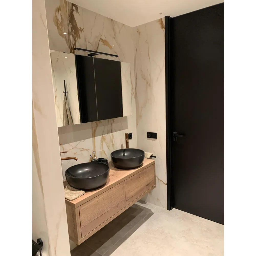 Marmerlook - Vloertegel - Creme - 120x280cm - Gepolijst - F25SEAW