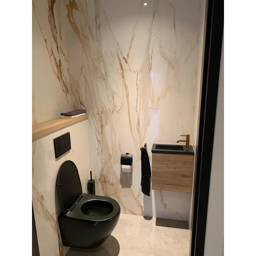 Marmerlook - Vloertegel - Creme - 120x280cm - Gepolijst - F25SEAW