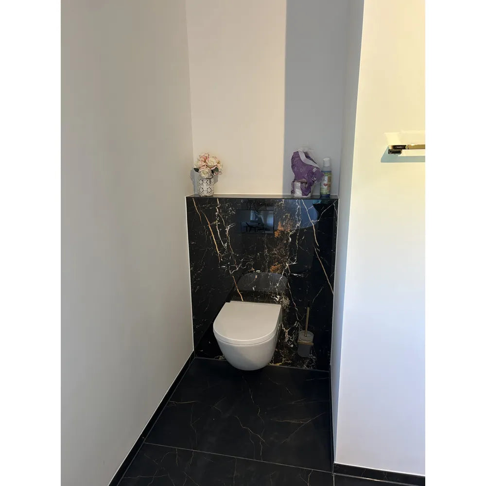 Marmerlook - Vloertegel - Zwartblauw - 120x120cm - Mat - F25SENL