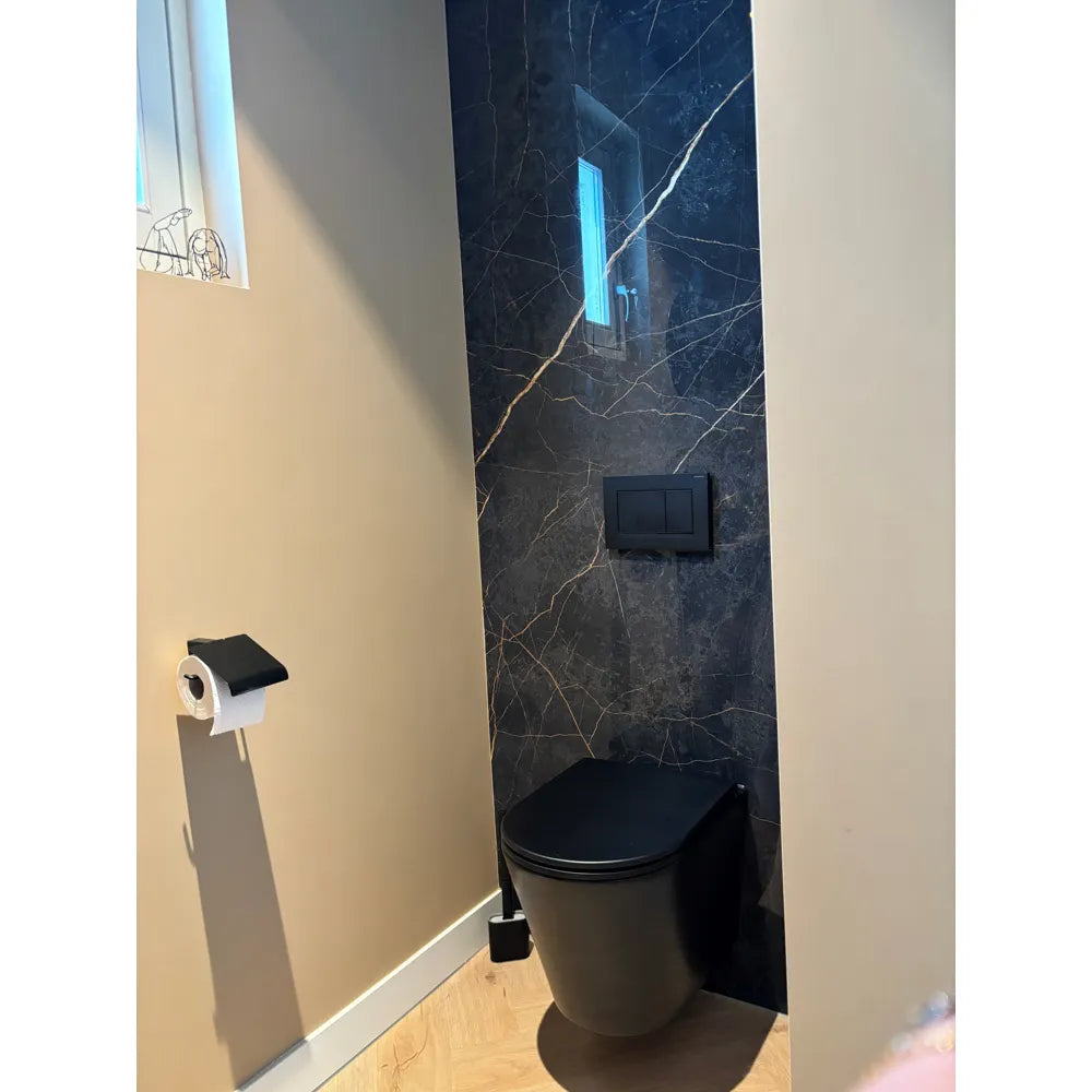 Marmerlook - Vloertegel - Zwartblauw - 120x280cm - Gepolijst - F25SENL