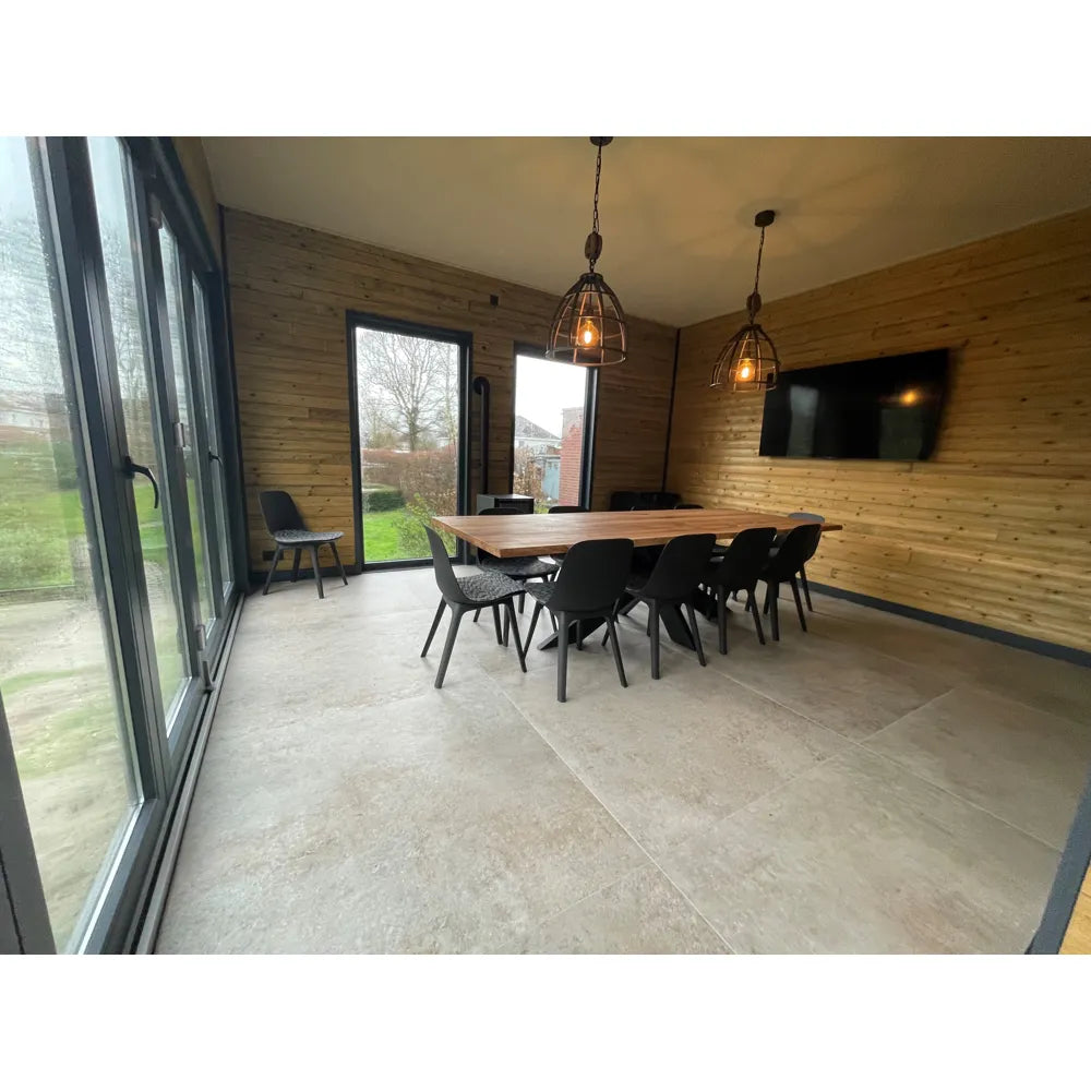 Natuursteenlook - Vloertegel - Greige - 120x120cm - Mat - F25RERO