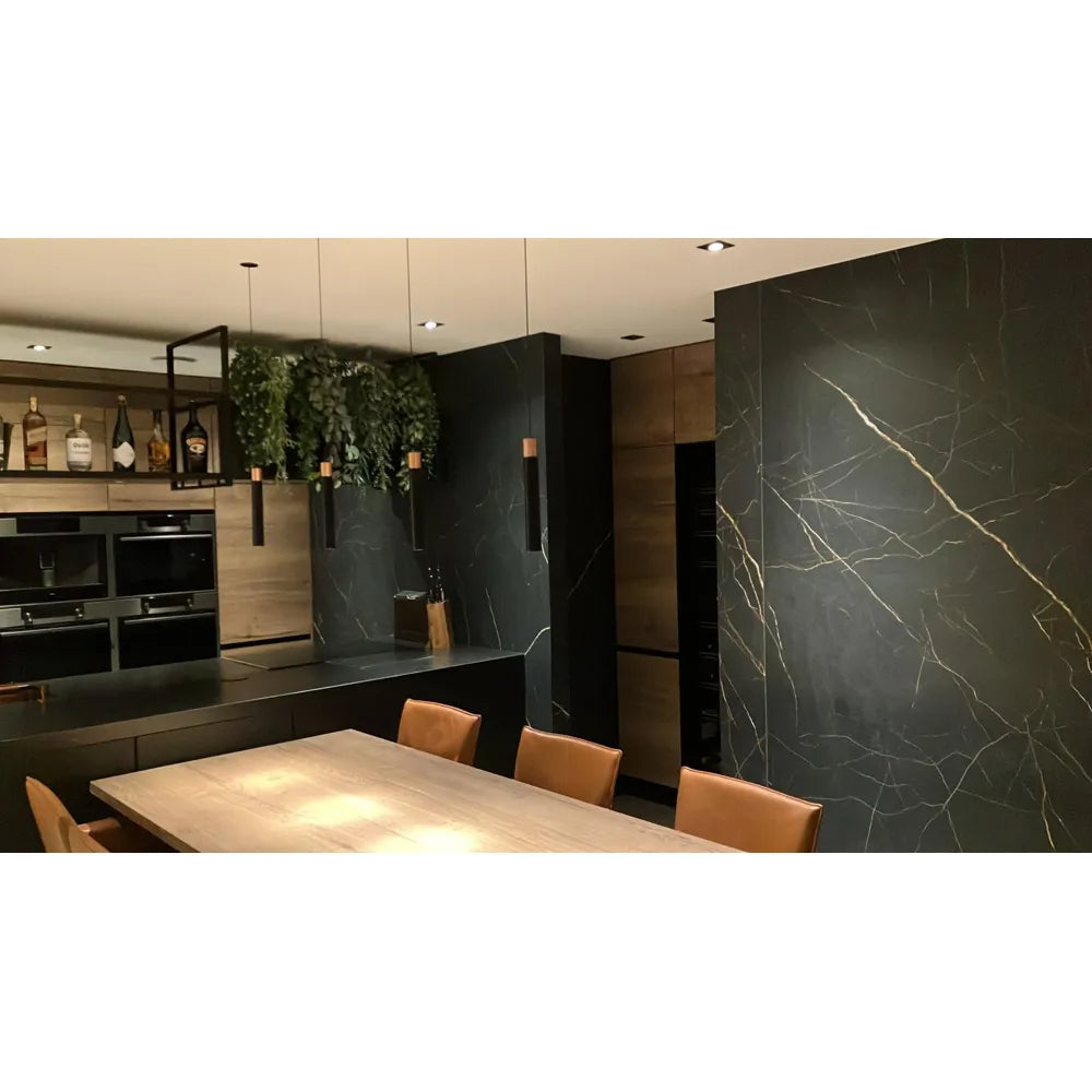 Marmerlook - Vloertegel - Zwartblauw - 120x280cm - Mat - F25SENL