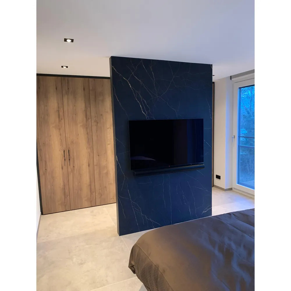 Marmerlook - Vloertegel - Zwartblauw - 120x280cm - Mat - F25SENL