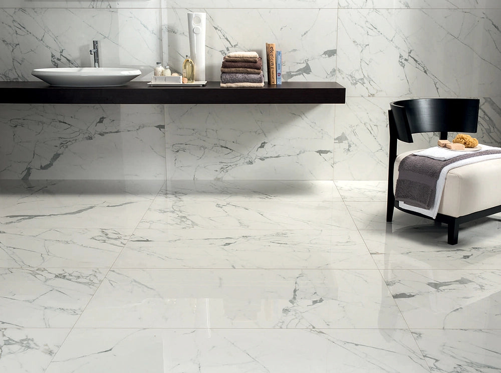 Caesar Anima - Statuario Venato - Vloertegel - 60x60cm - Gepolijst - ACMS