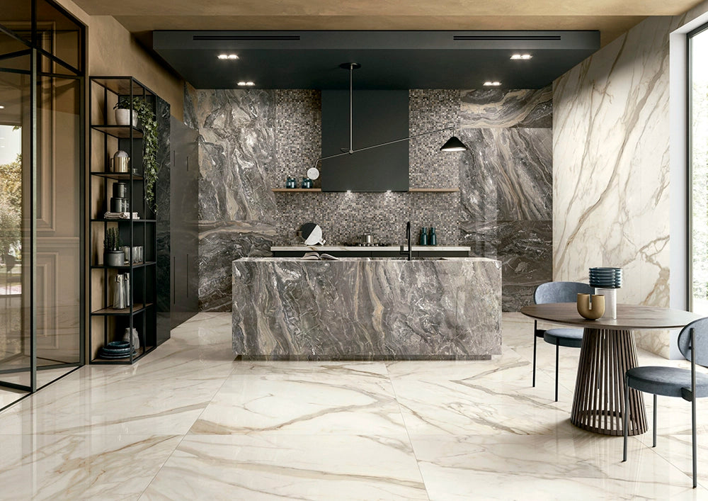 Caesar Anima Futura - Golden White - Vloertegel - 120x120cm - Gepolijst - AGCB