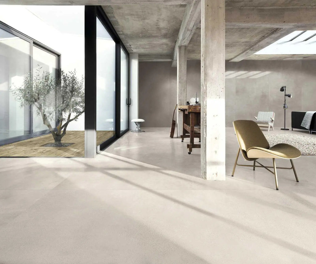 Ragno Maiora_Concrete Effect - Bianco - Vloertegel - 120x278cm - Mat - R7GL