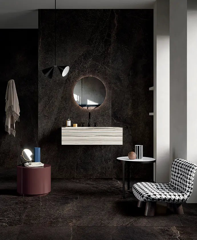 Betonlook - Vloertegel - Bruin - 30x60cm - Mat - F50POLA