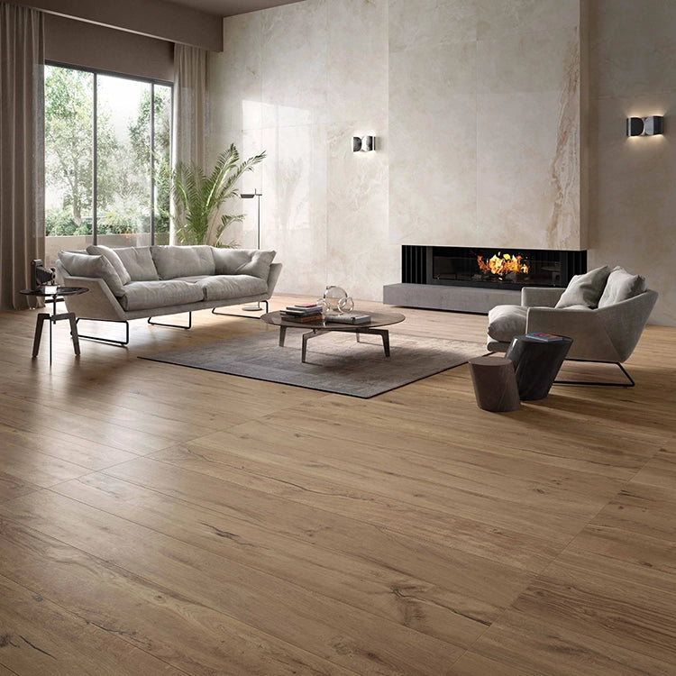 Flaviker Cozy - Brown - Vloertegel - 26x200cm - Mat - 0001079