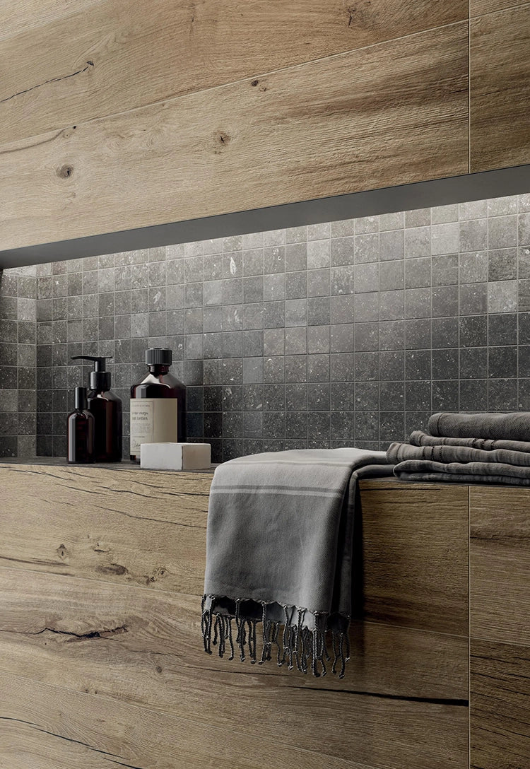 Flaviker Nordik Wood - Gold - Vloertegel - 10x60cm - Mat - PF60007818