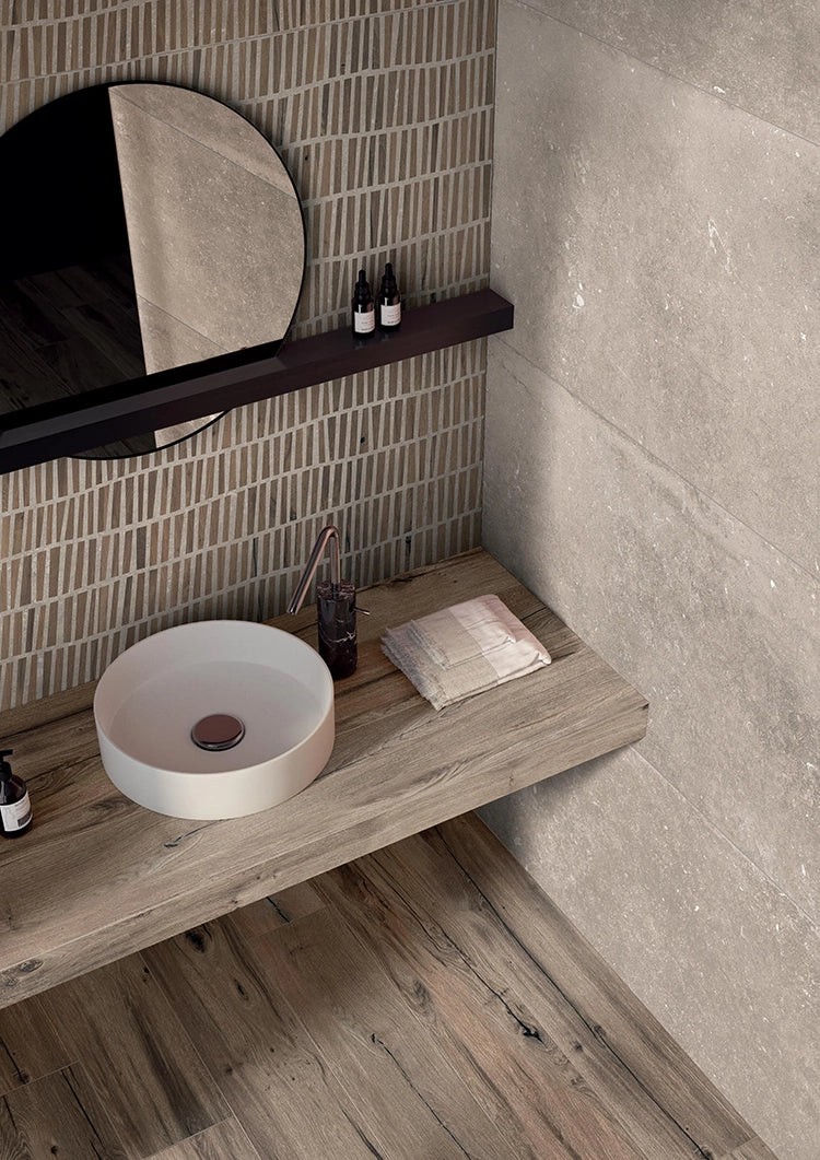 Flaviker Nordik Wood - Brown - Vloertegel - 20x120cm - Mat - 0003688