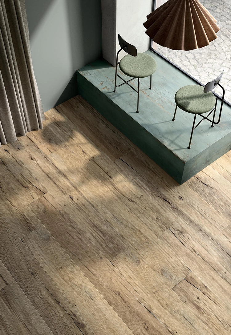 Flaviker Nordik Wood - Gold - Vloertegel - 26x200cm - Mat - 0003673