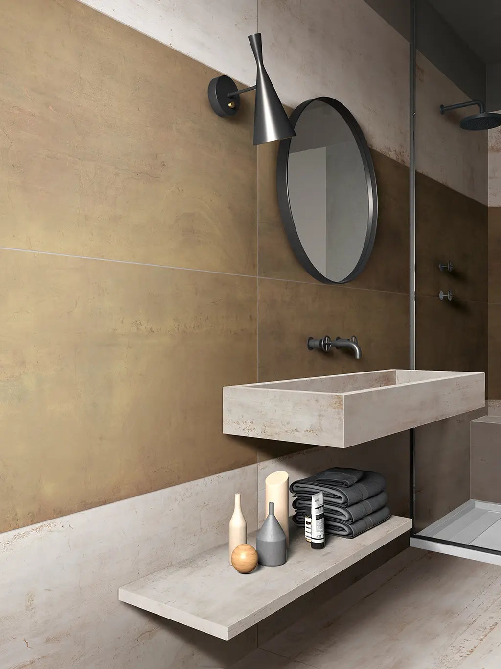 Flaviker Rebel - Brass - Vloertegel - 60x120cm - Mat - 0004051