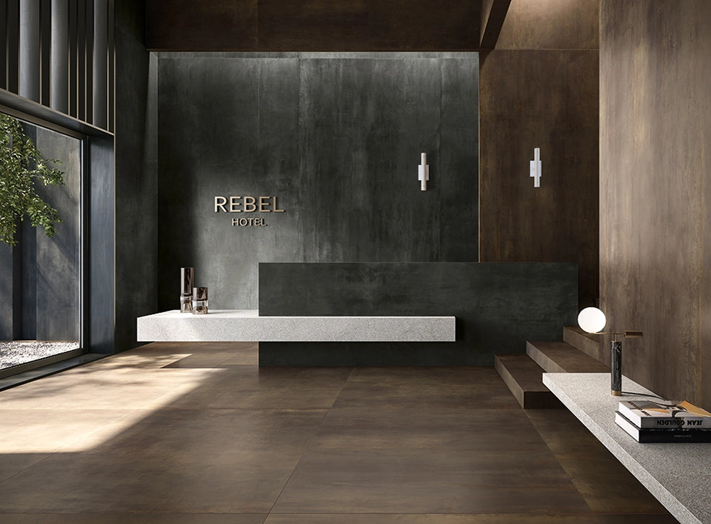 Flaviker Rebel - Bronze - Plinttegel - 5,5x80cm - Mat - 0004065