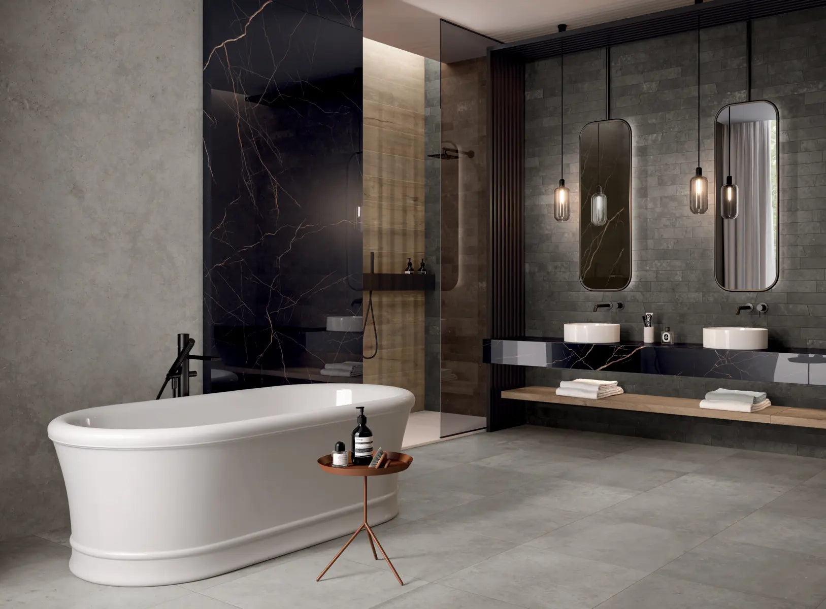 Flaviker Supreme Evo - Noir Laurant - Vloertegel - 120x280cm - Glans - 0008131