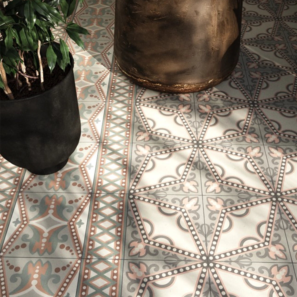 Revoir Paris Bel Histoire - Agathe - Vloertegel - 15x15cm - Decor - Mat -VVS1515_002