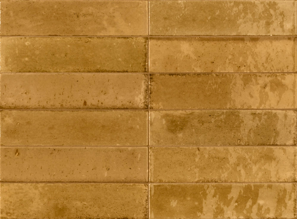 Wandtegel – Oker – 6x24cm – Glans – R85LOOC