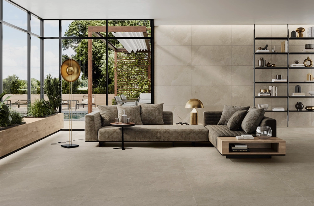 Natuursteenlook – Vloertegel – Taupe – 120x120cm – Mat – C05SLAS