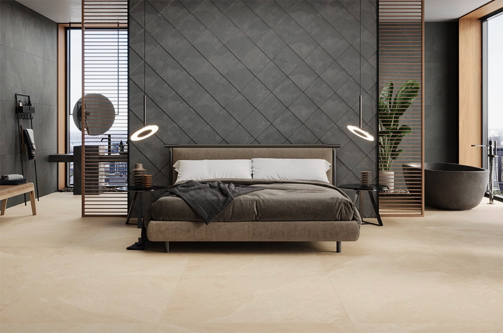 Natuursteenlook – Vloertegel – Beige – 120x120cm – Mat – C05SLKH