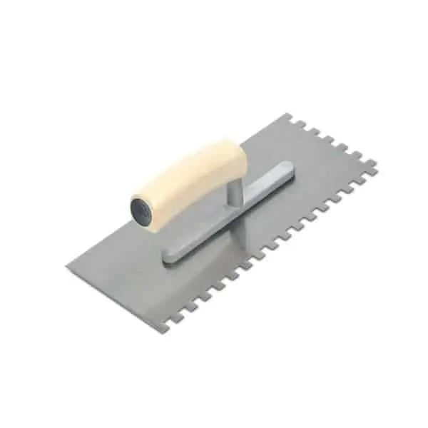 Rubi - Rechthoekige Lijmspaan 28cm - Vertanding 6x6mm - Houten Greep