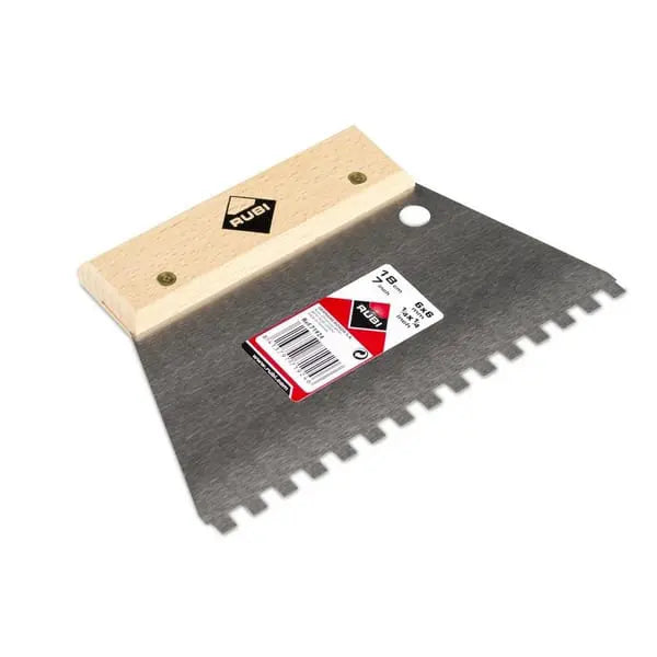 Rubi - Lijmspaan 18cm - Vertanding 6x6mm - Houten Greep