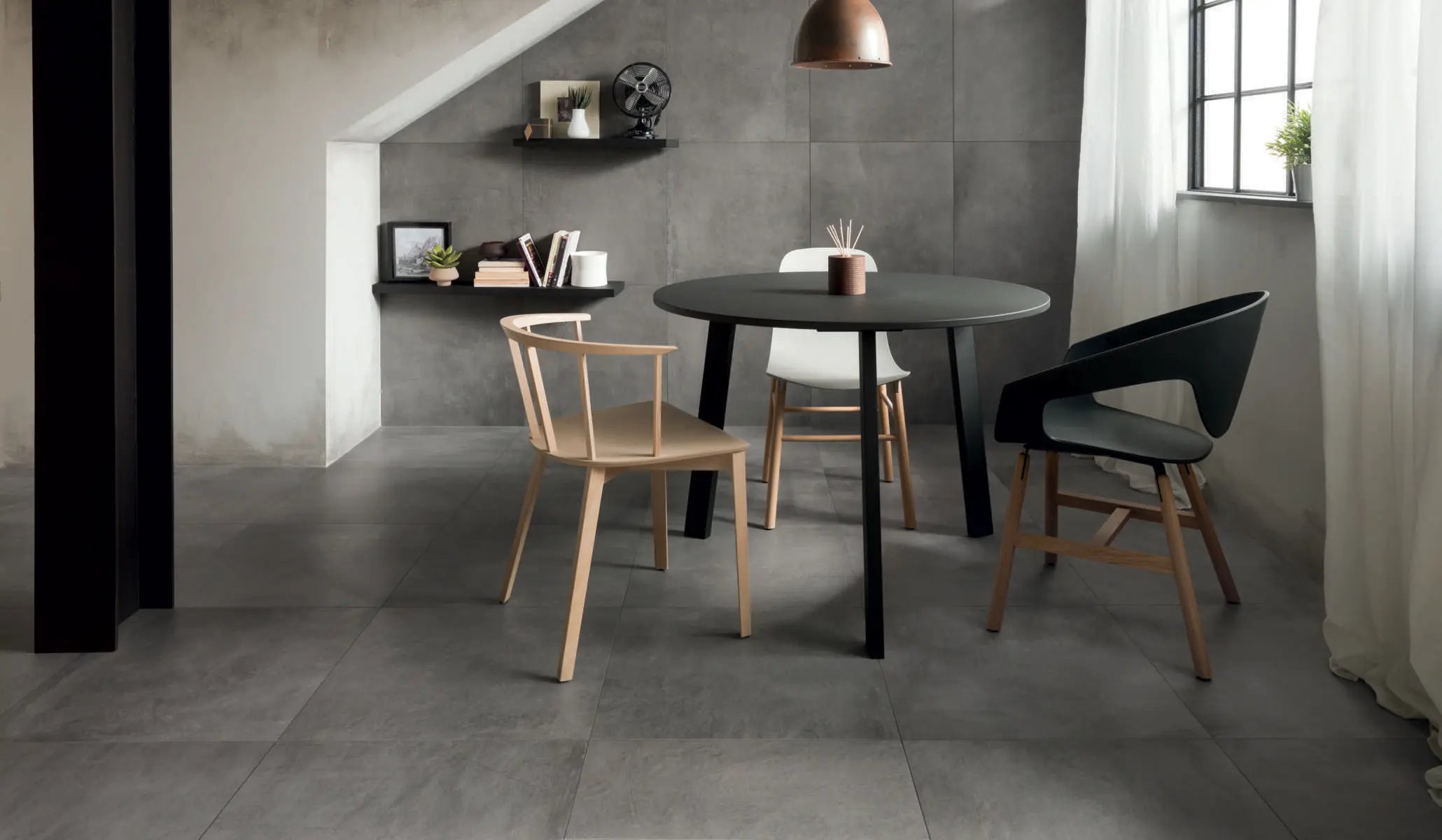 Betonlook - Vloertegel - Grijs - 45x45cm - Mat - C05WIST