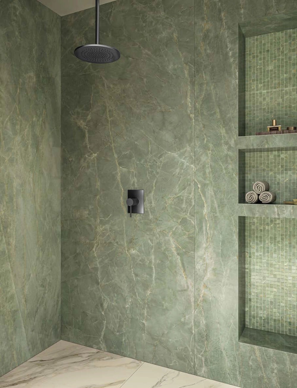 Marmerlook - Vloertegel - Groen - 120x278cm - Gepolijst - C05AESG