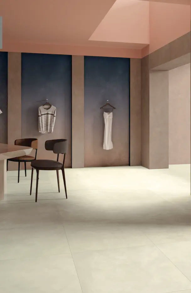 Betonlook - Vloertegel - Creme - 80x80cm - Mat - C05JOCA