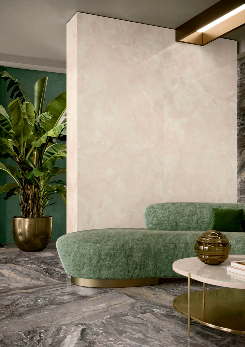 Marmerlook - Vloertegel - Grijs - 60x120cm - Gepolijst - C05AFKG