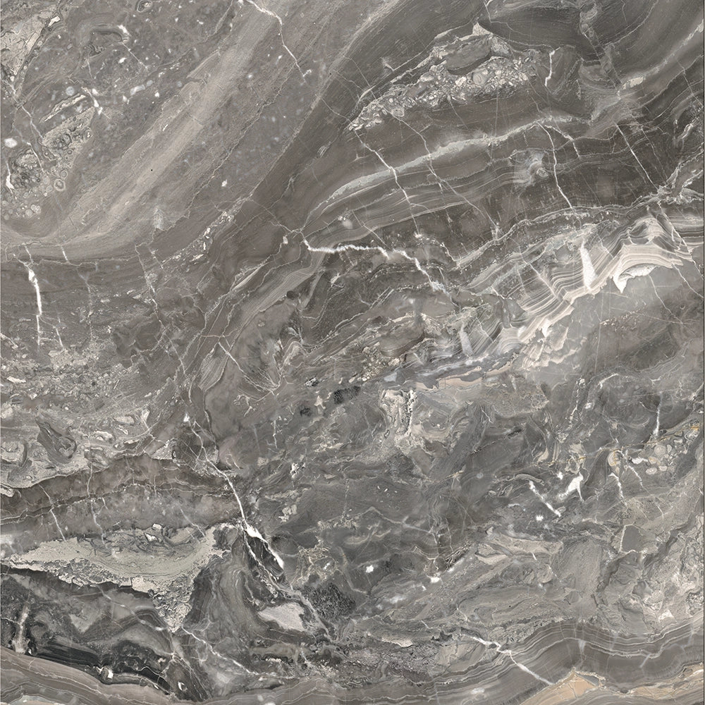 Marmerlook - Vloertegel - Grijs - 120x120cm - Gepolijst - C05AFKG