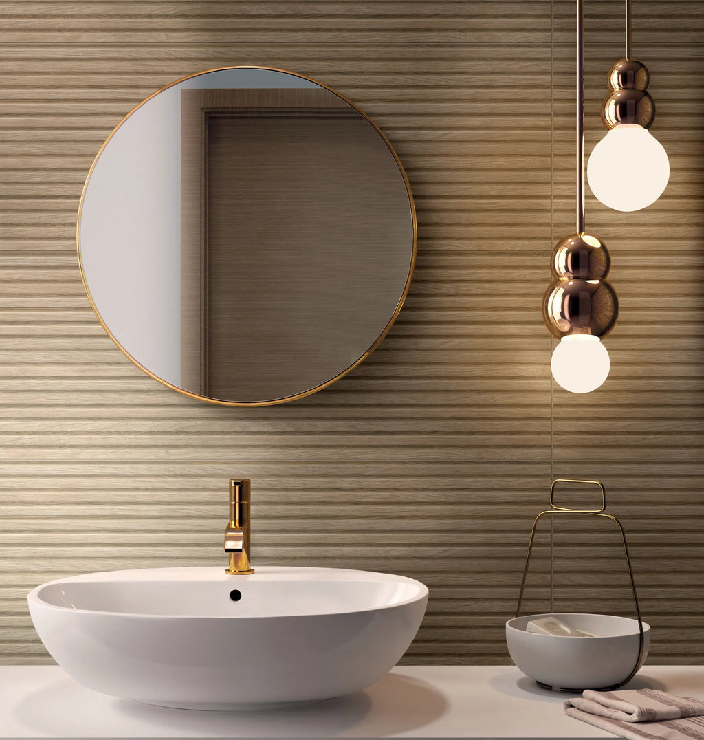 Houtlook – Vloertegel – Beige – 33x100cm – Mat – R85RINW