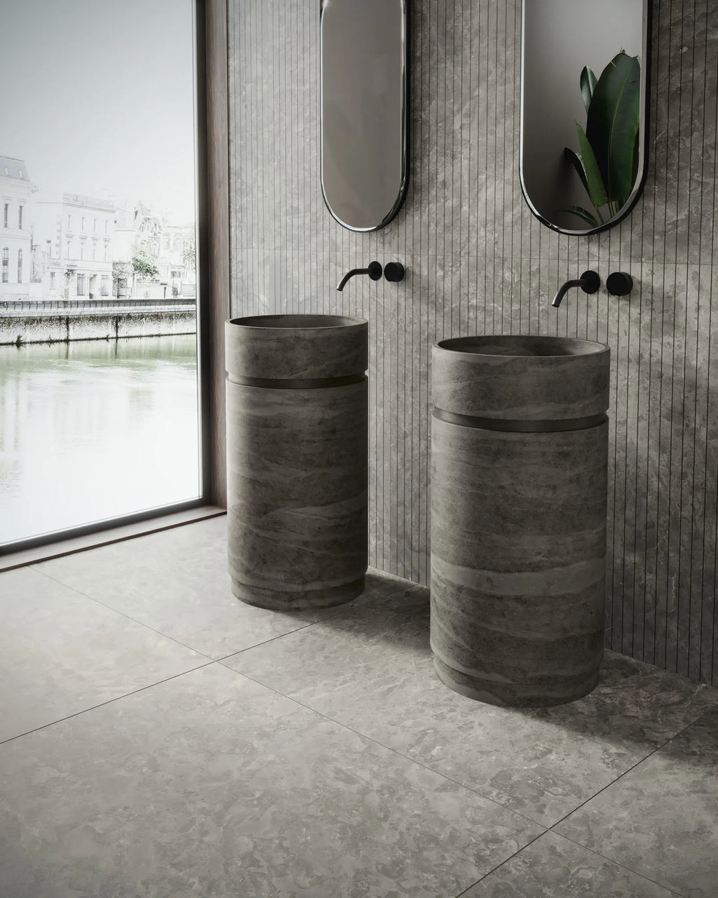 Betonlook – Vloertegel – Antraciet – 120x120cm – Mat – C05PORO