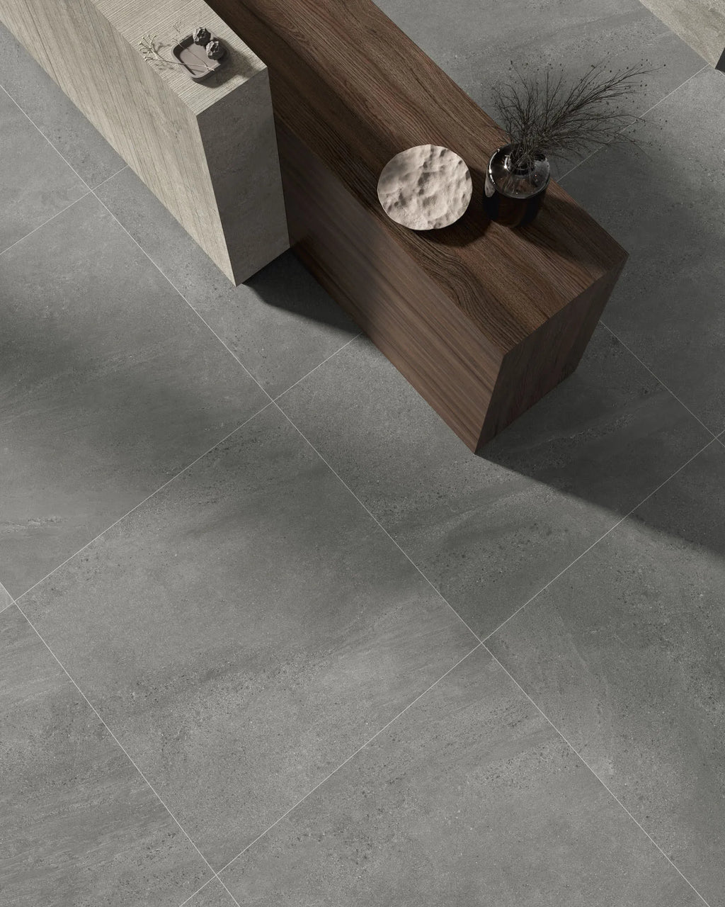 Betonlook – Vloertegel – Antraciet – 120x120cm – Mat – C05POWE