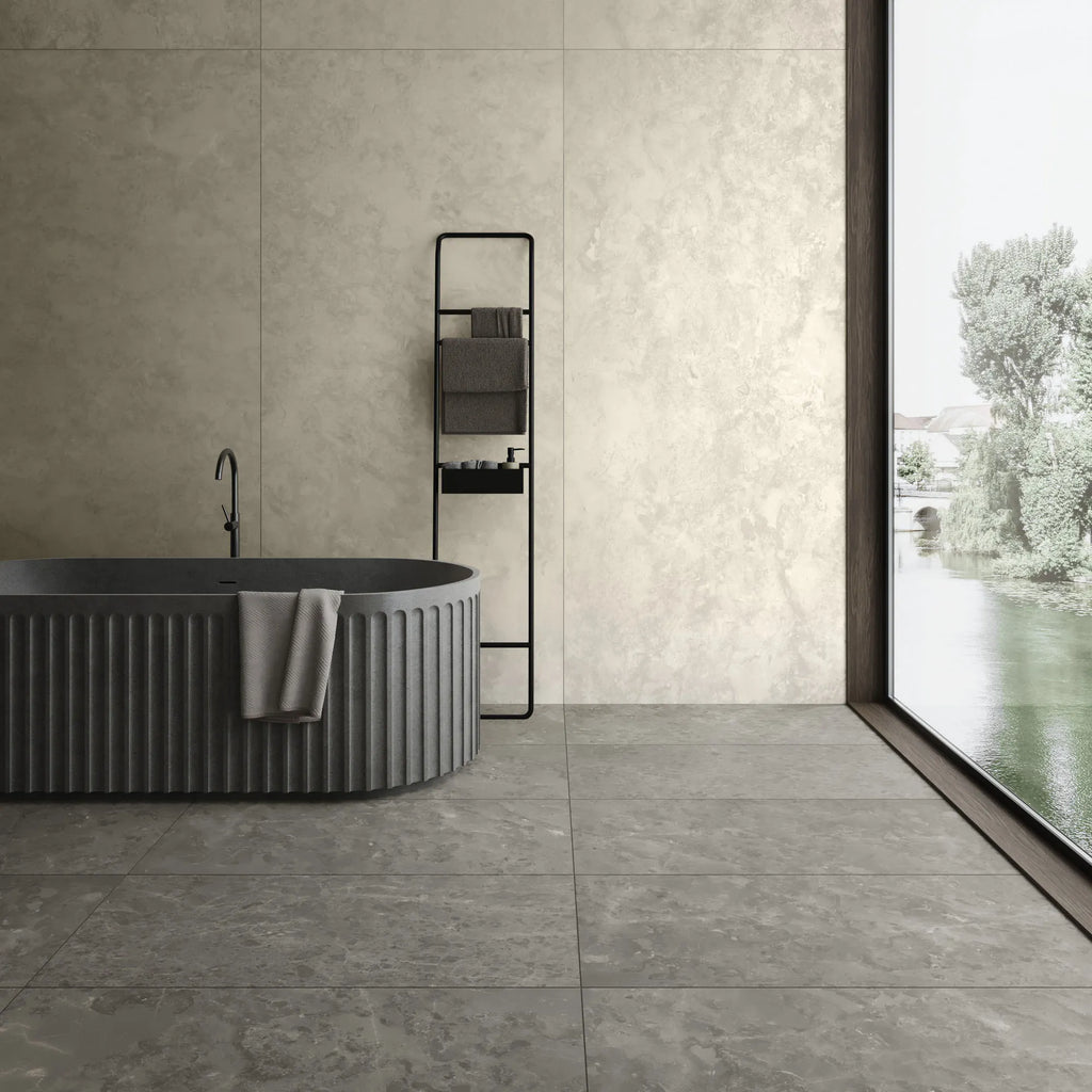 Betonlook – Vloertegel – Antraciet – 60x120cm – Mat – C05PORO