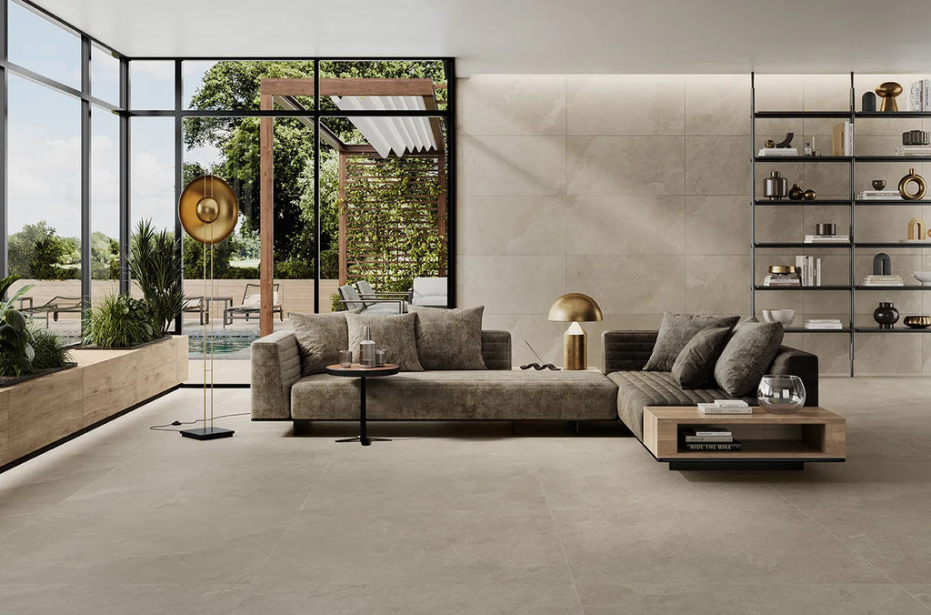 Natuursteenlook – Vloertegel – Taupe – 60x120cm – Mat – C05SLAS