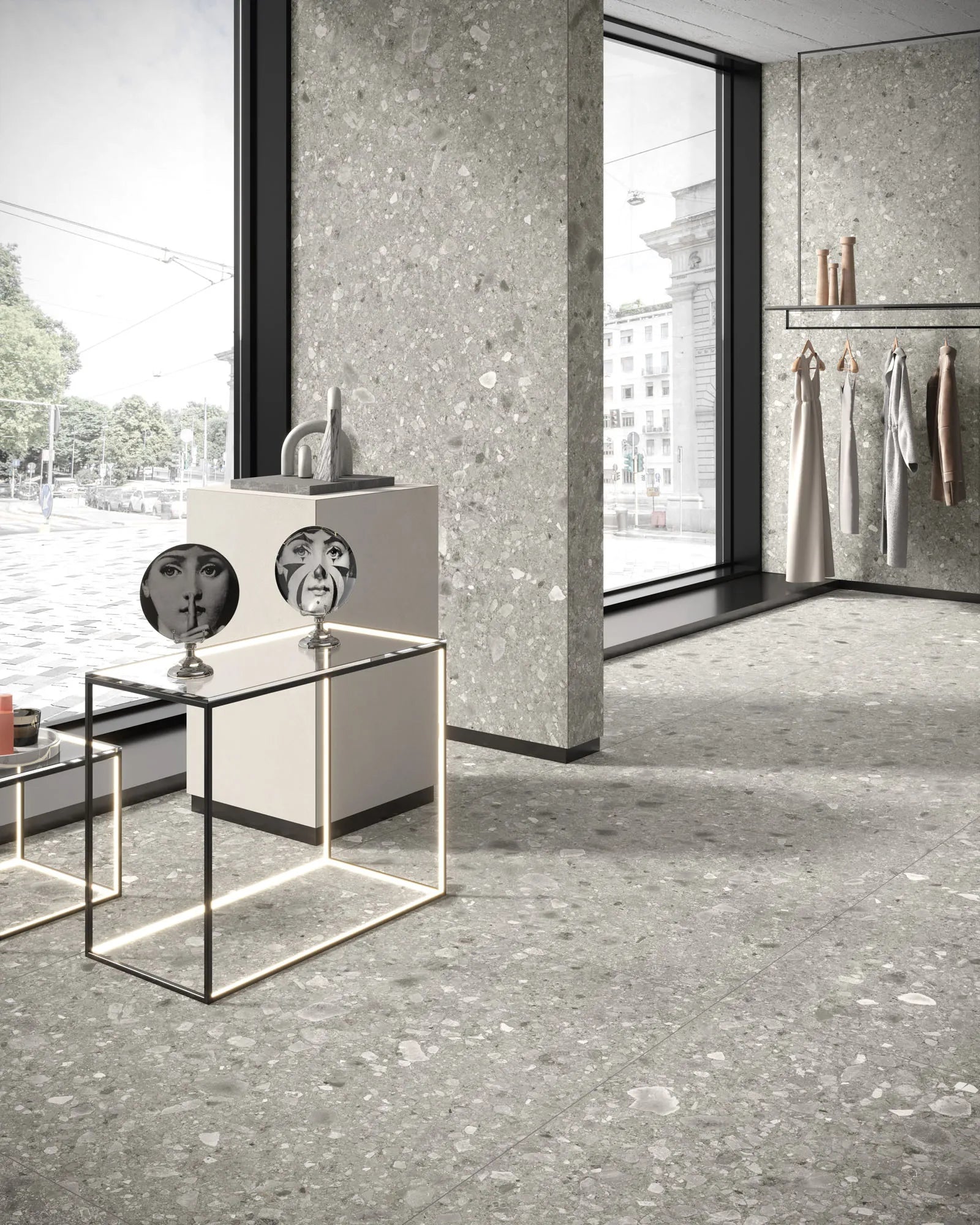 Betonlook – Vloertegel – Grijs – 60x60cm – Mat – C05POBR