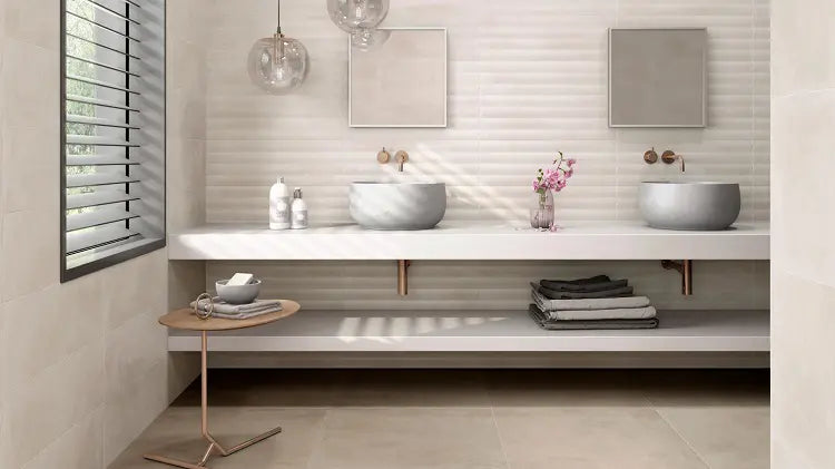 Betonlook - Vloertegel - Taupe - 90x90cm - Mat - P10ESTO