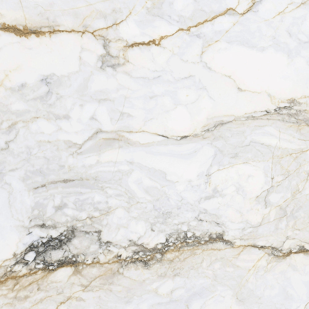 Marmerlook - Vloertegel - Cremewit - 120x120cm - Gepolijst - P10PIGG